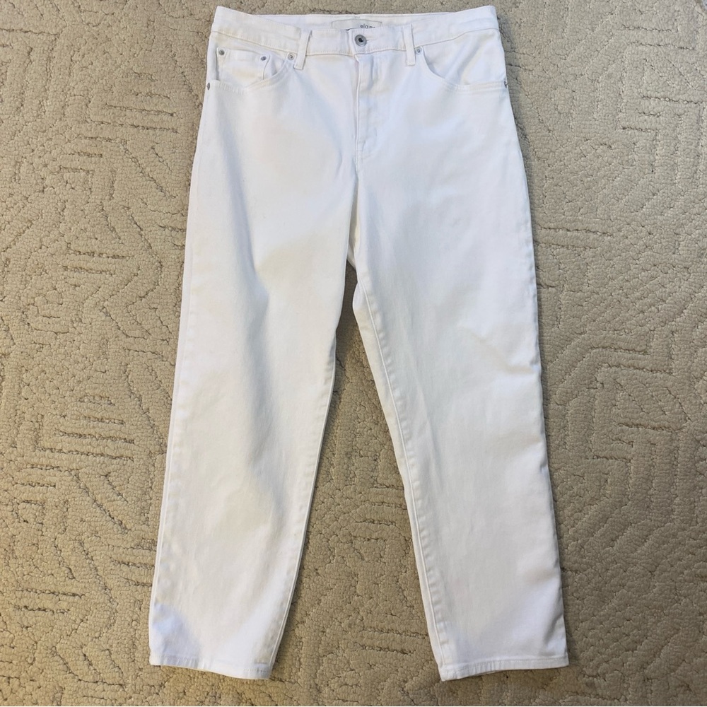 Ella Moss White Straight Leg Jeans